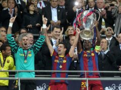Barcelona beat Manchester United in the Champions League final at Wembley on this day in 2011 (Nick Potts/PA)