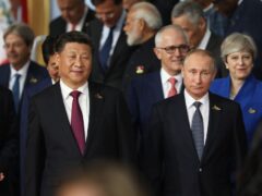 Russian President Vladimir Putin and Chinese President Xi Jinping have held talks in Mr Putin’s first international visit since the Russian elections (Matt Cardy/PA)