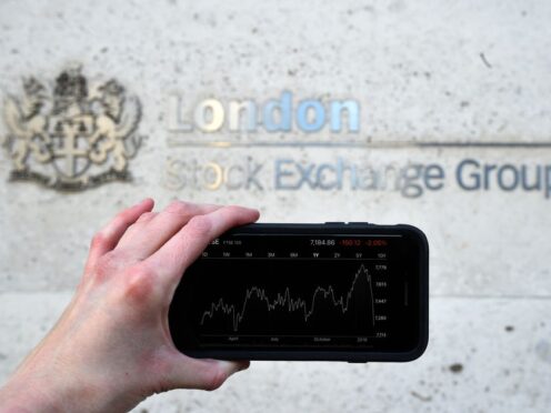 The UK’s stock markets struggled to get off the ground on Tuesday (Kirsty O’Connor/PA)