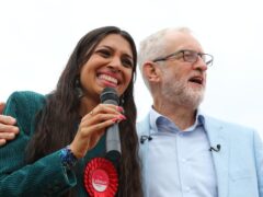 Faiza Shaheen, pictured with former leader Jeremy Corbyn, is on the left of the Labour party (Gareth Fuller/PA)