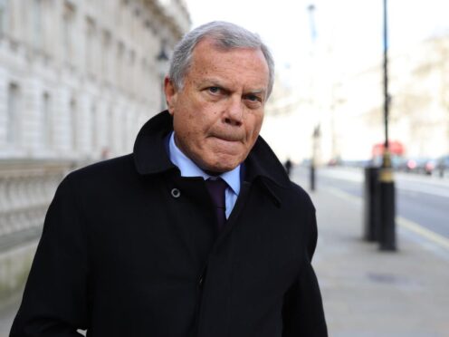 Sir Martin Sorrell sounded a warning over advertising slumps (Aaron Chown/PA)