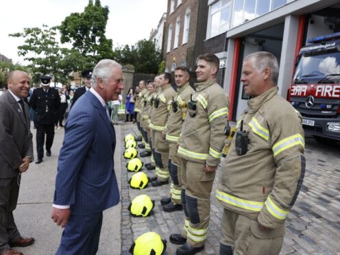 The King has become patron of The Fire Fighters Charity (Heathcliff O’Malley/Daily Mail/PA)