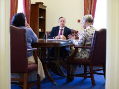 Paul Givan meeting with Jenny Pyper and other senior officials (Press Eye)
