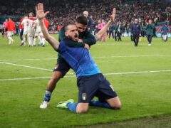 Leonardo Bonucci celebrates victory in the UEFA Euro 2020 final at Wembley (Nick Potts/PA)