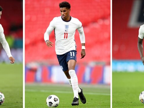 Jadon Sancho, Marcus Rashford and Bukayo Saka were subjected to racist abuse following England’s Euro 2020 final defeat (Nick Potts/PA)