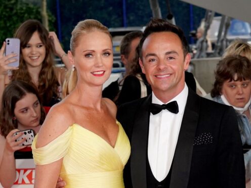 Ant McPartlin and Anne-Marie Corbett attending the National Television Awards 2021 (PA)