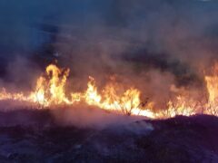 A previous wildfire at Rogart in the Highlands (Balintore Fire Station/PA)