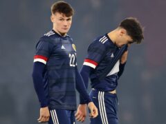 Nathan Patterson (left) and Aaron Hickey have lost their Euro 2024 fitness battles (Steve Welsh/PA)