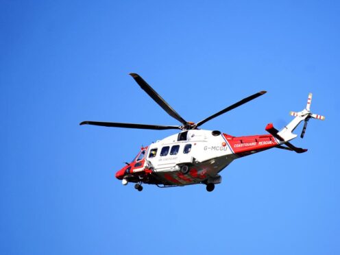 A coastguard helicopter (Adam Davy/PA)
