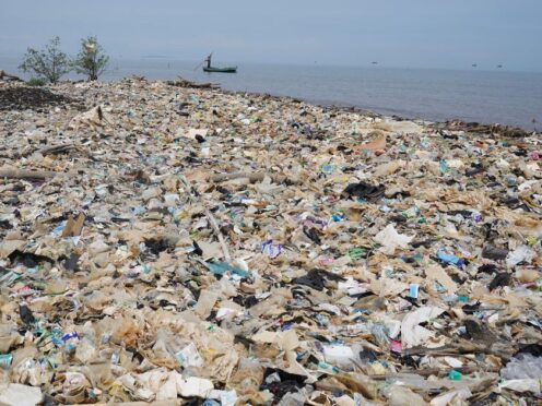 Plastic left to float in seawater turns it cloudy, a study suggests (Owen Humphreys/PA)