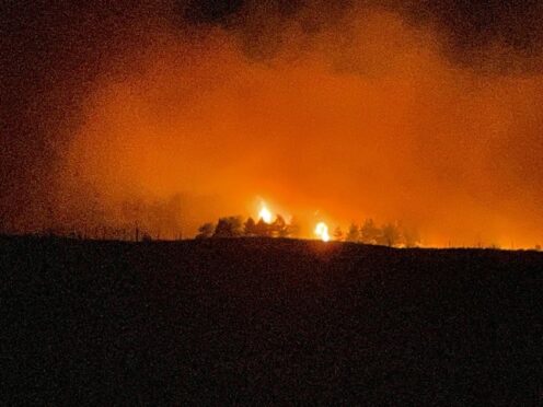 A wildfire spread near the village of Daviot in the Highlands last year (PA)