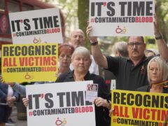 Campaigners have been praised for their ‘tireless work’ calling for justice for those affected by the infected blood scandal (Victoria Jones/PA)