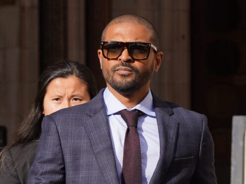 Noel Clarke leaves the Royal Courts of Justice after a previous hearing in his libel claim (Lucy North/PA)