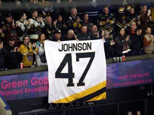 The Nottingham Panthers player died during a match against the Sheffield Steelers (Bradley Collyer/PA)