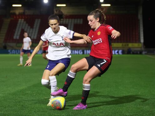 Tottenham and Manchester United will meet in the Women’s FA Cup final (Steven Paston/PA)