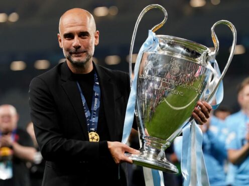 Pep Guardiola guided Manchester City to European glory last year (Nick Potts/PA)