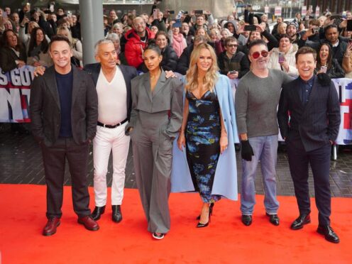 Ant McPartlin, Bruno Tonioli, Alesha Dixon, Amanda Holden, Simon Cowell and Declan Donnelly front Britain’s Got Talent (Peter Byrne/PA)