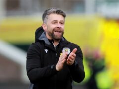 Stephen Robinson was thrilled with his team’s victory over Dundee (Steve Welsh/PA)