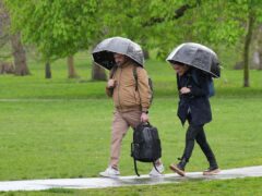 Up to two inches of rain could fall in some part of the UK (Yui Mok/PA)