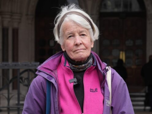 Trudi Warner at the Royal Courts of Justice in London last month (Lucy North/PA)