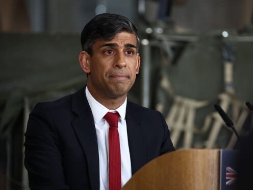 Rishi Sunak’s Conservative Party is forecast to suffer heavy losses at Thursday’s local elections (Henry Nicholls/PA)