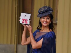 Julie Felix received her MBE for services to dance education from the Princess Royal on Wednesday in a ceremony held at Buckingham Palace (Jordan Pettitt/PA)