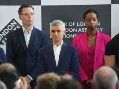 Labour’s Sadiq Khan is re-elected as the Mayor of London (Jeff Moore/PA)