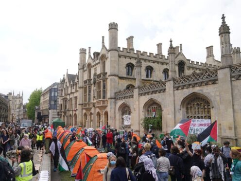 Earlier demonstrations at Cambridge (Joe Giddens/PA)