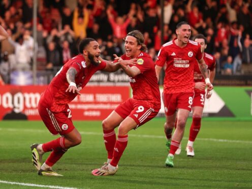 Crawley had a night to remember at home (Steven Paston/PA)