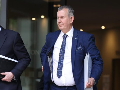 Edwin Poots, leaving the Clayton Hotel in Belfast after giving evidence at the UK Covid-19 Inquiry hearing (Liam McBurney/PA)