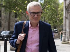 Jeremy Vine arrives at the Royal Courts of Justice in London for the first hearing in the libel claim brought by himself against Joey Barton (Jordan Pettitt/PA)