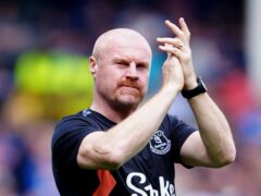 Everton manager Sean Dyche applauds the fans after the win over Sheffield United (Peter Byrne/PA)
