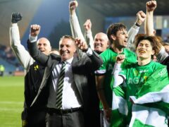 Brendan Rodgers led Celtic to another title (Jane Barlow/PA)