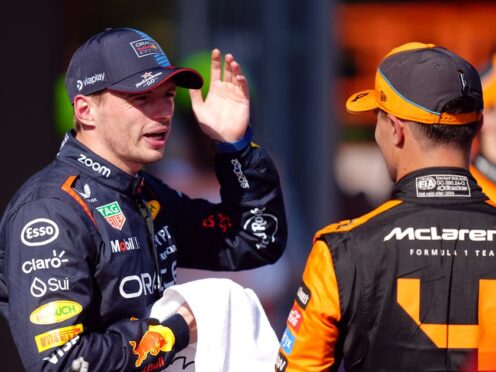 Max Verstappen (left) claimed pole position in Imola (David Davies/PA)