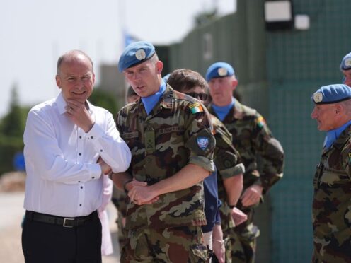 Tanaiste Micheal Martin said he is ‘very concerned’ about the slow progress in bringing the killers of an Irish peacekeeper to justice during a trip to Lebanon (Niall Carson/PA)