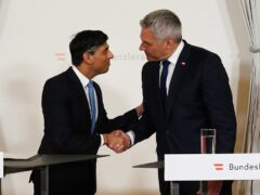 Prime Minister Rishi Sunak discussed efforts to tackle illegal migration Austrian Chancellor Karl Nehammer (Jordan Pettitt/PA)