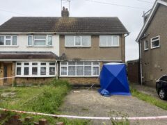 A police cordon in Cornwall Close, Hornchurch, east London, where a dog owner has been mauled to death by her two registered XL bullies (William Warnes/PA)