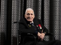 D-Day veteran John Dennett served with the Royal Navy, offloading troops and heavy equipment at Sword Beach and returning injured troops and prisoners to Portsmouth (Jordan Pettitt/PA)