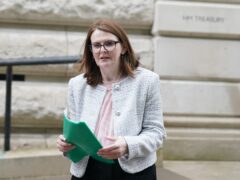 Northern Ireland Finance Minister Caoimhe Archibald speaks to the media outside the Treasury building in Westminster, central London, after meeting with Chief Secretary to the Treasury Laura Trott and signing off on a new funding model for Stormont. Picture date: Tuesday May 21, 2024.