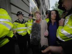 Paula Vennells was surrounded by press as she arrived at the inquiry (Yui Mok/PA)