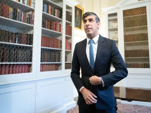 Prime Minister Rishi Sunak welcomed the fall in inflation (Stefan Rousseau/PA)