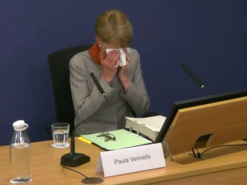Paula Vennells was pushed to tears multiple times over her three days of evidence (Post Office Horizon IT Inquiry/PA)