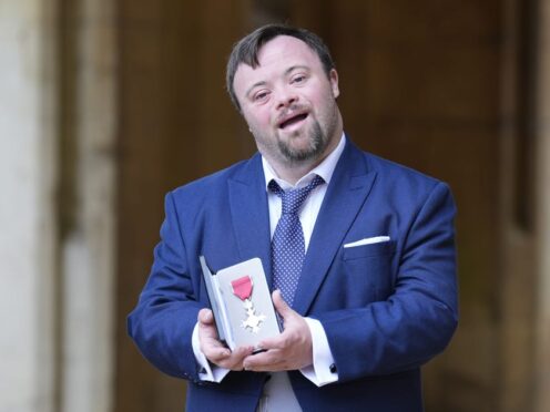 James Martin was made an MBE by the Prince of Wales at Windsor Castle (Andrew Matthews/PA)