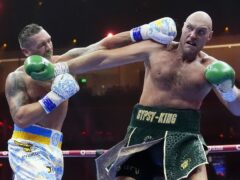The rematch between Oleksandr Usyk (left) and Tyson Fury will take place on December 21 in Saudi Arabia (Nick Potts/PA)