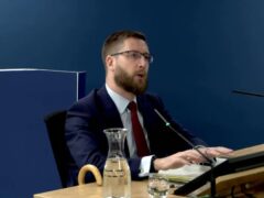 Cabinet Secretary Simon Case giving evidence at the inquiry (UK Covid-19 Inquiry/PA)