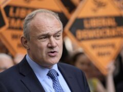 Liberal Democrat leader Sir Ed Davey makes a speech during a visit to the town centre in Cheltenham, Gloucestershire, while on the General Election campaign trail (Andrew Matthews/PA)