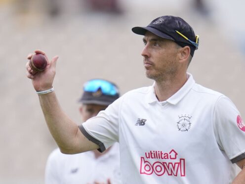 Hampshire’s Kyle Abbott acknowledges the crowd after taking a five-wicket haul against Surrey (Andrew Matthews/PA)