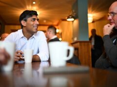 Prime Minister Rishi Sunak meeting veterans at a community breakfast in his constituency in Northallerton, North Yorkshire, while on the General Election campaign trail. Picture date: Saturday May 25, 2024.
