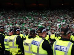 Police said there was no major disorder at the match (Jane Barlow/PA)