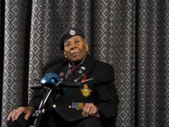 Gilbert Clarke, who was born in Montego Bay, Jamaica, in 1925 and lied about his age to join the Royal Air Force in 1943 (Jordan Pettitt/PA)